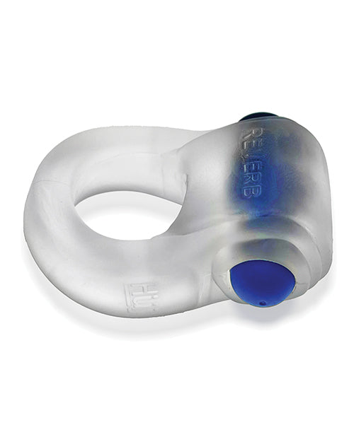 Anneau pénien Hunkyjunk Revring avec vibreur - Transparent avec vibreur bleu