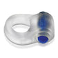 Anneau pénien Hunkyjunk Revring avec vibreur - Transparent avec vibreur bleu