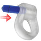 Anneau pénien Hunkyjunk Revring avec vibreur - Transparent avec vibreur bleu