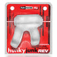Bague vibrante Hunkyjunk Revhammer Shaft - Glace claire avec Vibe bleu