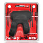 Anneau vibrant Hunkyjunk Revhammer Shaft Vibe - Glace goudronnée avec vibreur rouge