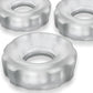 Hunky Junk Super Huj Lot de 3 anneaux péniens - Glace Claire
