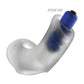 Godemichet Hunky Junk Buzzfuck Sling avec Taint Vibe - Glace transparente