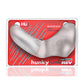 Godemichet Hunky Junk Buzzfuck Sling avec Taint Vibe - Glace transparente