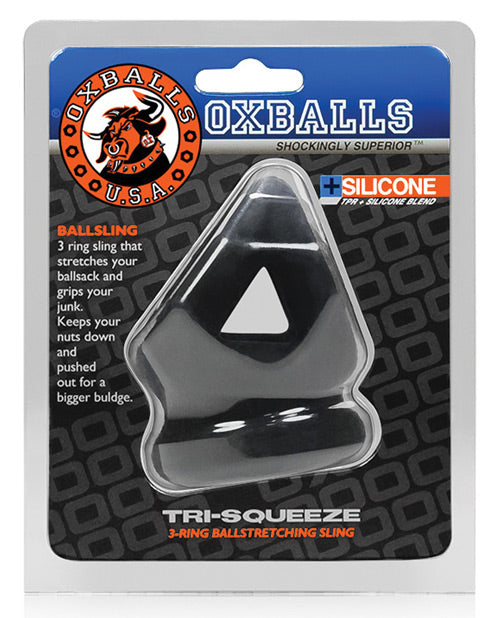 Oxballs Tri-Squeeze Cocksling/Écarteur de Testicules - Black Ice