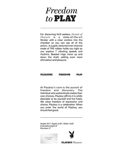 Playboy Plaisir Recherche du Plaisir Stroker - 2 AM