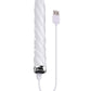 Playboy Pleasure In the Twist Glass Vibrator - White