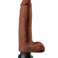 Dildo con ventosa Real Feel | Dildo vibrador Deluxe n.º 10 | Dildo grande de 25 cm | Dildo realista marrón impermeable