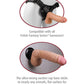 Dildo con ventosa Real Feel | Dildo vibrador Deluxe n.º 10 | Dildo grande de 25 cm | Dildo realista marrón impermeable