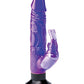 Penetradores Vibradores Wall Bangers | Dildo con ventosa Deluxe Bunny | Dildo realista a prueba de agua | Vibrador de clítoris morado