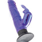 Penetradores Vibradores Wall Bangers | Dildo con ventosa Deluxe Bunny | Dildo realista a prueba de agua | Vibrador de clítoris morado