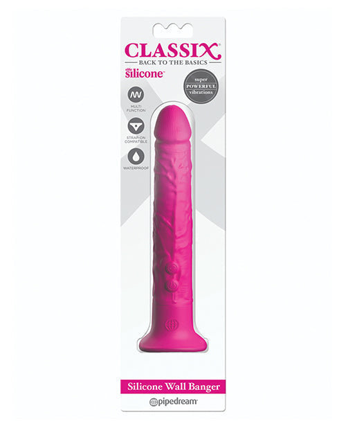Classix Wall Banger Grand Godemichet | Gros Godemichet Rose 2.0 | Godemichet à Ventouse | Meilleur Godemichet