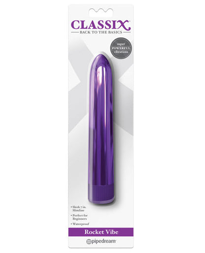 Vibrador pequeño Classix de 7" | Vibradores morados baratos | Vibrador metálico para parejas | Mejor vibrador para mujeres