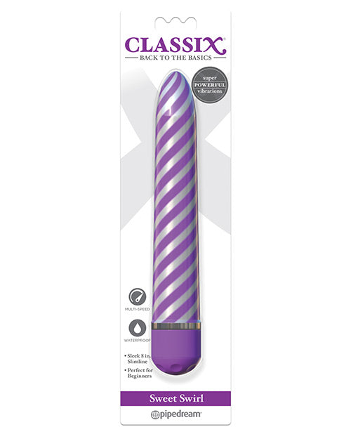 Clásicos vibradores baratos | Vibrador pequeño Sweet Swirl | Vibrador de parejas morado | El mejor vibrador para mujeres