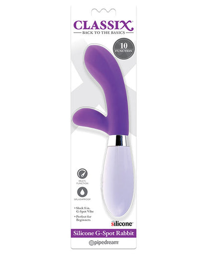 Classix G-Spot Vibrador | Vibrador Conejo de Silicona | Vibrador Clítoris Morado | Mejor Vibrador para Mujeres