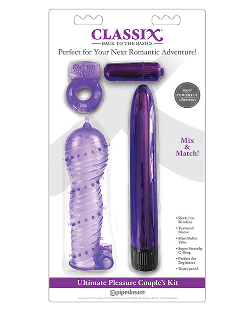 Vibromasseur Lapin Classix | Kit Ultime Plaisir pour Couples | Vibromasseur Point G 7 Vitesses Violet