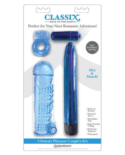 Vibromasseur Classix Blue Rabbit | Vibromasseur Point G Plaisir Ultime | Kit Couple Vibromasseur Clitoridien | Meilleur Vibromasseur pour Femmes