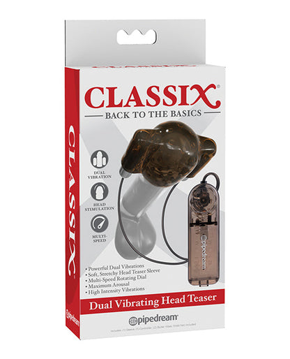 Classix Estimulador de Doble Cabeza Vibratorio - Negro/Humo