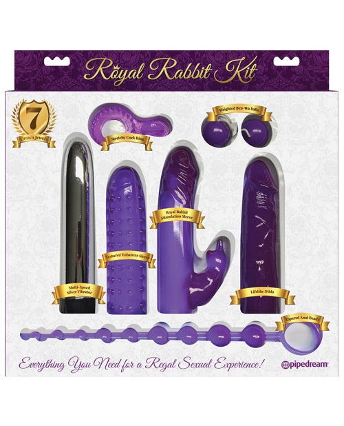 Kit Vibromasseur Lapin Royal | Boules Anales Graduées | Vibromasseur Clitoridien et Anal | Vibromasseurs à Vendre