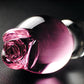 Dildo realista Icicles n.º 12 | Consolador masajeador de cristal soplado a mano | Consolador grande transparente con punta de rosa
