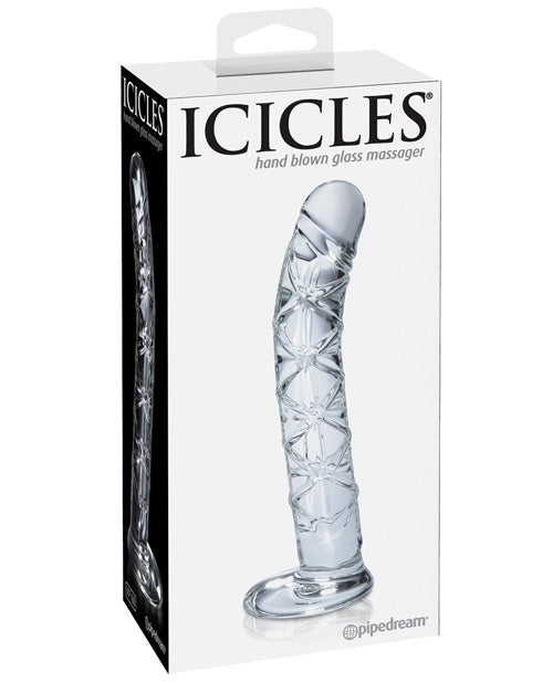 Carámbanos Nro 60 Dildo realista | Dildo de cristal soplado a mano | Dildo grande de 15 cm para el punto G | Dildo transparente grande