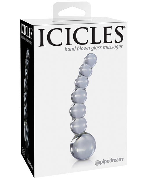 Glaçons No 66 Grand gode | Gode en verre soufflé à la main | Gode réaliste pour point G | Grand gode transparent
