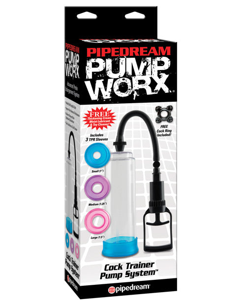 Sistema de Bomba de Entrenamiento para Pene Pump Worx con 3 Fundas de TPR