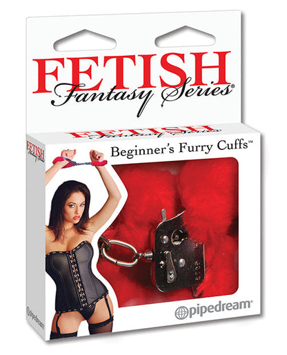 Menottes en fourrure Fetish Fantasy Series pour débutants - Rouges