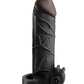 Rallonge vibrante Fantasy X-tensions Real Feel 5 cm avec sangle testiculaire - Noir