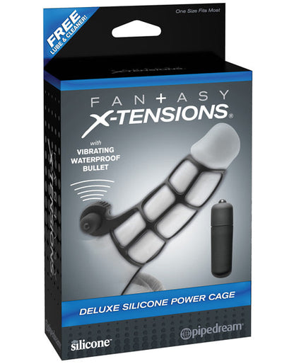 Fantasy X-tensions Deluxe Anneau de Pénis en Silicone Power Cage - Noir