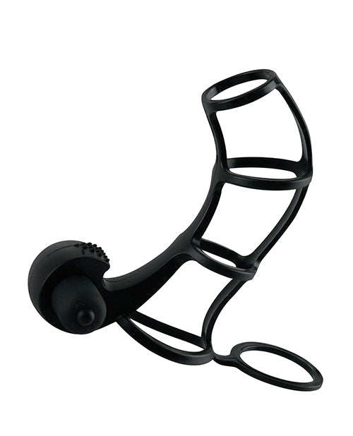 Fantasy X-tensions Deluxe Anneau de Pénis en Silicone Power Cage - Noir