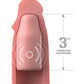 Fantasy X-tensions Elite funda vibratoria de 9" con tapón de 3" y control remoto - clara