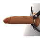 Arnés con Consolador Hueco de Silicona Fantasy X-Tensions Elite de 8" - Marrón