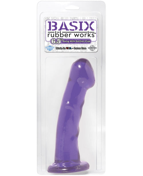 Basix Rubber Works Dieu réaliste violet | Gros gode de 16,5 cm | Gode à ventouse