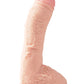 Grand gode en caoutchouc Basix | Gros gode réaliste Fat Boy | Grand gode sans latex couleur chair