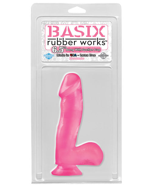 Basix Rubber Works Réaliste Godemichet | Godemichet Rose 16,5 cm | Godemichet Ventouse
