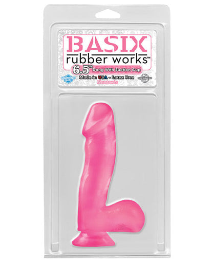 Basix Rubber Works Réaliste Godemichet | Godemichet Rose 16,5 cm | Godemichet Ventouse