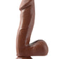 Basix Rubber Works Grand gode noir | Gode réaliste de 16,5 cm | Gode à ventouse