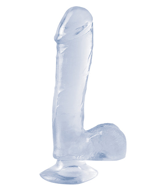 Grand gode Basix Rubber Works | Grand gode transparent de 19 cm | Gode ventouse | Meilleur gode