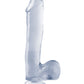 Basix Rubber Works Grand gode | Gode réaliste transparent de 25 cm | Gode à ventouse