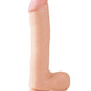 Basix Rubber Works Réaliste Dildo | Gros Godemichet de 25 cm | Godemichet Ventouse Couleur Chair
