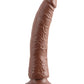 Grand gode Basix Rubber Works | Grand gode marron de 18 cm | Gode à ventouse fin | Meilleur gode