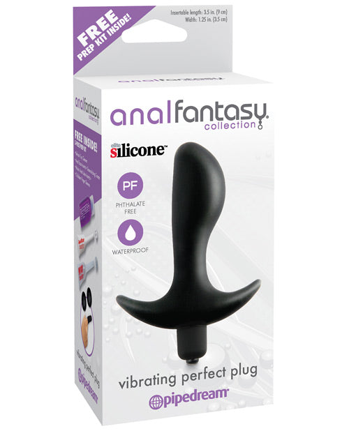 Colección Fantasía Anal Vibrador Perfecto Tapón Anal - Negro