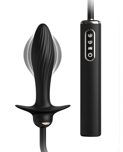 Plug vibrant gonflable "Auto Throb" de la collection Anal Fantasy Elite - Noir