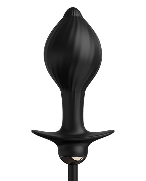 Plug vibrant gonflable "Auto Throb" de la collection Anal Fantasy Elite - Noir