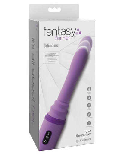 Fantasy For Her Vibrador de empuje | Love Her Vibrador térmico | Vibrador Punto G morado | Mejor vibrador para mujeres