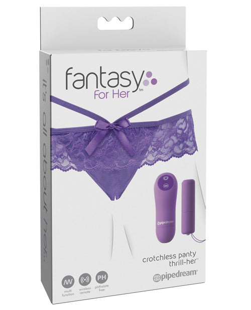 Fantasy pour elle Culotte ouverte, faites-la vibrer - Violet