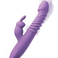 Vibrador de conejo Fantasy para ella | Vibrador de empuje definitivo | Vibrador de punto G de silicona morado