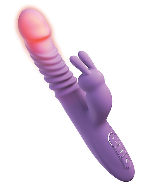 Vibrador de conejo Fantasy para ella | Vibrador de empuje definitivo | Vibrador de punto G de silicona morado