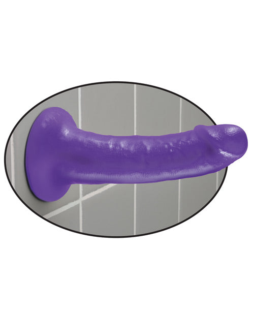 Grand godemichet Dillio de 15 cm | Godemichet réaliste fin violet | Godemichet à ventouse | Grand godemichet